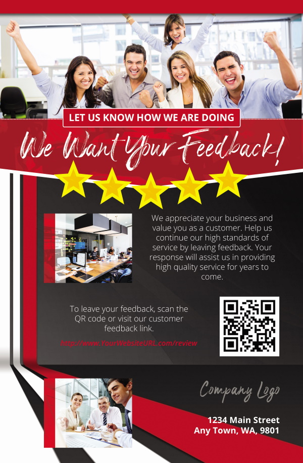 We Want Your Feedback Flyer